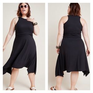 Anthropologie Ribbed Kingsolver Dress Black 2X